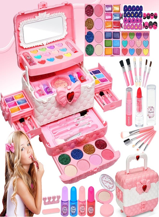 HERAPFANN Kids Makeup Sets for Girls - Kids Makeup Sets for Girls 5-8, Maquillaje para Niñas, Play Make Up Kit, Best Toys for Little Girl,Princess Toddler Kid Stuff, Ages3456789 10 Year Old Girl Birthday Gifts - Image 1